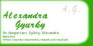 alexandra gyurky business card