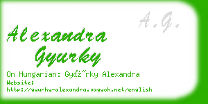 alexandra gyurky business card